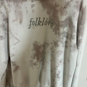 Taylor Swift Folklore Album Tie-Dye Crewneck (official merch) - Size Medium